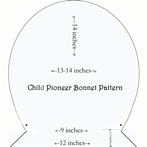 Printable Pioneer Bonnet Pattern